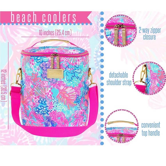 Lilly Pulitzer Insulated Soft Beach Cooler with Adjustable/Removable Strap - Picture 4 of 5